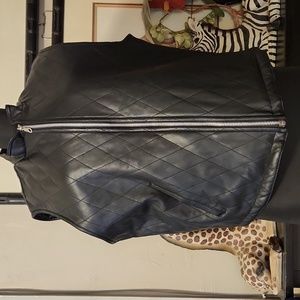 Generra Black Faux Leather Vest